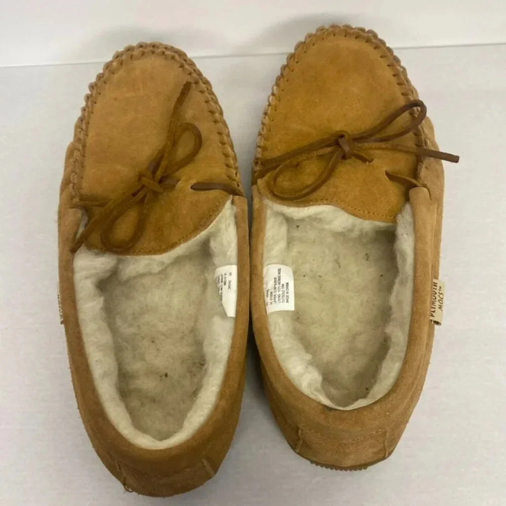 NWOT 100% Merino Wool Leather Plymouth Moccasins